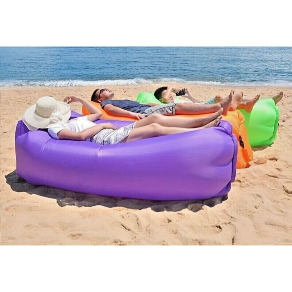 Inflatable Lounger Air Sofa Lazy Bed Great For Travel Camping Or Beach